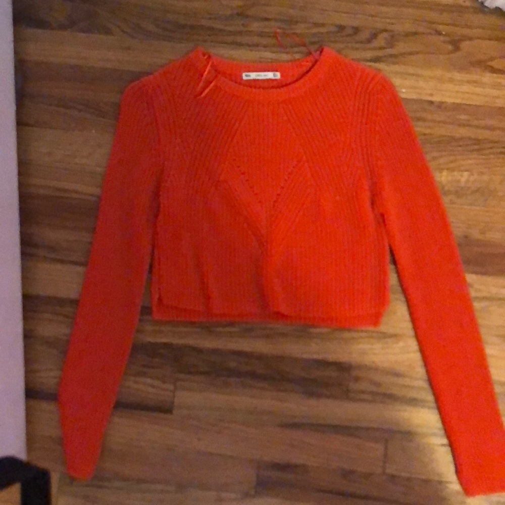 Zara Orange crop top